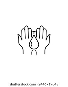 save water icon, vector best line icon.
