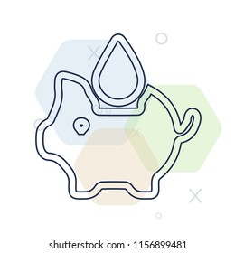 Save water icon vector can be used as png, Save water