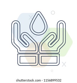 Save water icon vector can be used as png, Save water