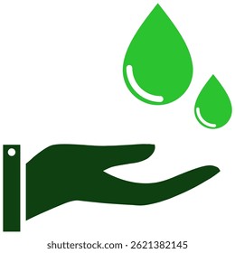 Save water icon vector for conservation, sustainability, and eco-awareness. Ideal for environmental campaigns, plumbing services, and educational materials.