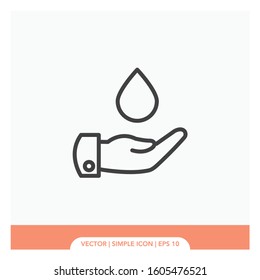 Save water Icon Vector Illustration