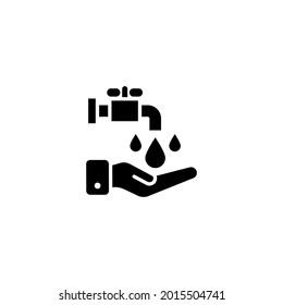 save water icon in vector. logotype