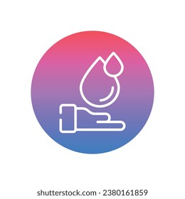 Save Water icon vector stock illustration