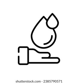 Save Water icon vector stock illustration