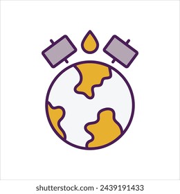 Guardar Icono de agua vector ilustración de stock
