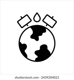 Guardar Icono de agua vector ilustración de stock
