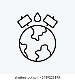 Save Water icon vector stock illustration