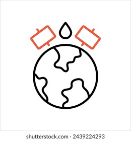 Save Water icon vector stock illustration