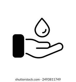 Save Water icon vector stock illustration