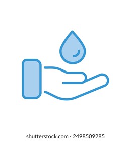 Save Water icon vector stock illustration
