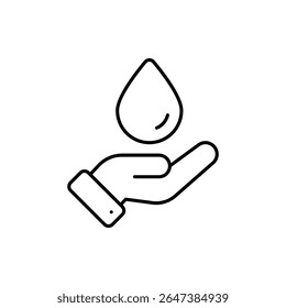 Guardar Icono de agua Vector ilustración de stock