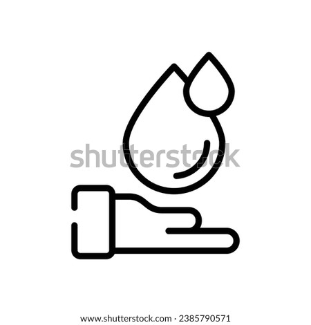 Save Water icon vector stock illustration