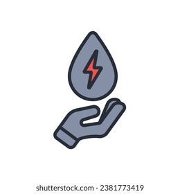 save water icon. vector.Editable stroke.linear style sign for use web design,logo.Symbol illustration