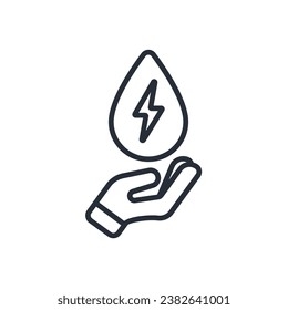 save water icon. vector.Editable stroke.linear style sign for use web design,logo.Symbol illustration