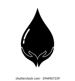 Save Water Illustration For Logo. Vector Illustration 