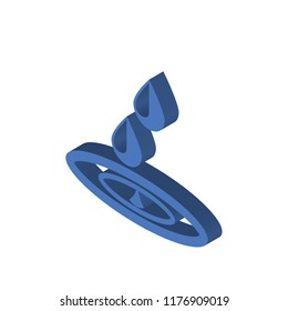 Save water isometric left top view 3D icon