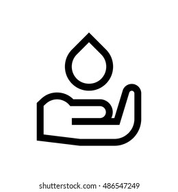 Save the water line icon. Pixel perfect fully editable vector icon suitable for websites, info graphics and print media.