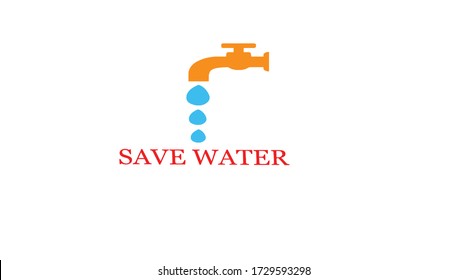 Save water logo concept vector illustration