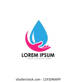 save water logo design template