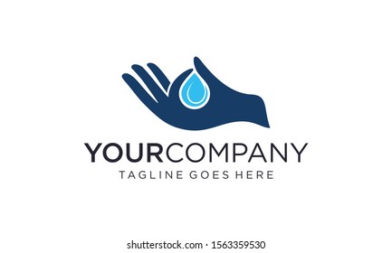 Save water logo design template