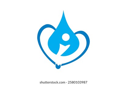 save water logo Spa logo People Water Logo Template Design Creative Symbol