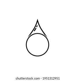 Save Water on Earth Simple Illustration For Logo, Icon, Symbol or Design Element. Liquid Droplet Illustration for Water, Oil, Blood, ect. Vector Illustration 