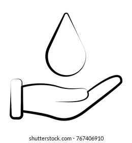 Save water outline icon