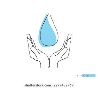 Save water and save planet. Water conservation concept.