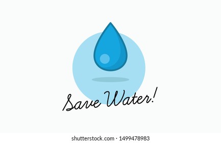 Save Water Poster with Drop