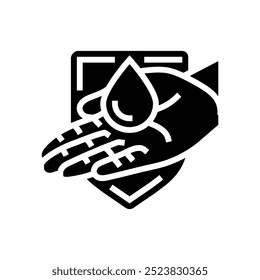 save water water saving glyph icon vector. save water water saving sign. isolated symbol illustration