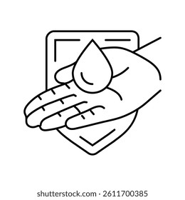 save water water saving line icon vector. save water water saving sign. isolated contour symbol black illustration