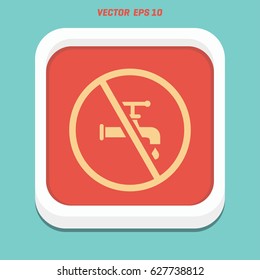 Save water sign icon
