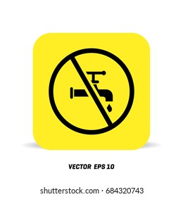 Save water sign icon