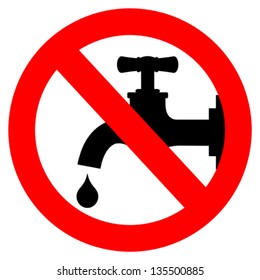Save water sign, vector illustration