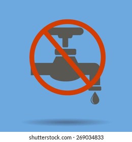 Save water sign, vector illustration