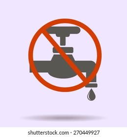 Save water sign, vector illustration