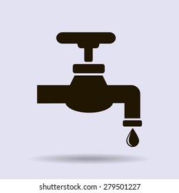Save water sign, vector illustration