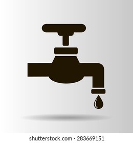 Save water sign, vector illustration