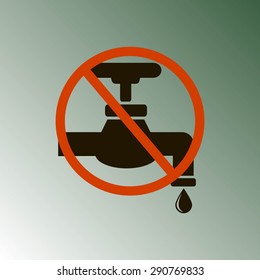 Save water sign, vector illustration
