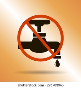 Save water sign, vector illustration