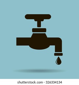 Save water sign, vector illustration