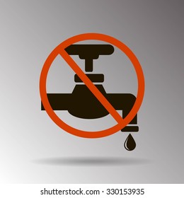Save water sign, vector illustration