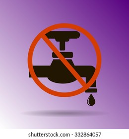Save water sign, vector illustration