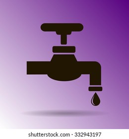 Save water sign, vector illustration