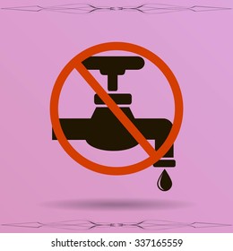 Save water sign, vector illustration