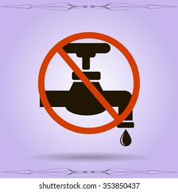 Save water sign, vector illustration