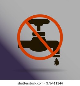 Save water sign, vector illustration