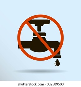 Save water sign, vector illustration
