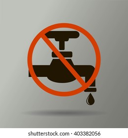 Save water sign, vector illustration