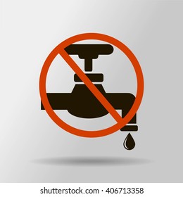 Save water sign, vector illustration